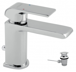 WASH BASIN MIXER WITH POP-UP WASTE SHARP CHROME