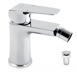 NOBLESS TINA standing bidet mixer, pop-up waste, chrome