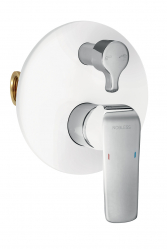 NOBLESS TINA 2-functions concealed shower mixer, chrome/white