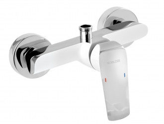 NOBLESS TINA swall-mounted shower mixer with upper connection, without accessories, chrome/white