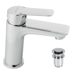 Wash basin mixer with pup-up waste Metalia 54, chrome