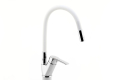 Sink mixer with white elastic spout Metalia 54, chrome #1