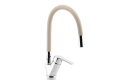 Sink mixer with beige elastic spout Metalia 54, chrome #1