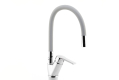 Sink mixer with grey elastic spout Metalia 54, chrome #1