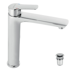 Wash basin mixer with pup-up waste Metalia 54, chrome