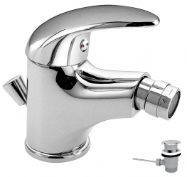 BIDET MIXER WITH POP-UP WASTE METALIA 55 CHROME