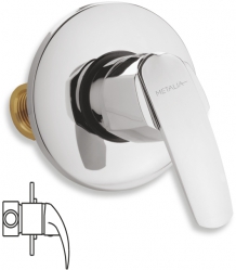 METALIA 56 1-function concealed shower mixer, chrome