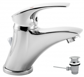 WASH BASIN MIXER WITH POP-UP WASTE METALIA 57 CHROME