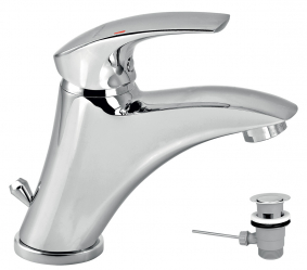 WASH BASIN MIXER WITH POP-UP WASTE METALIA 57 CHROME