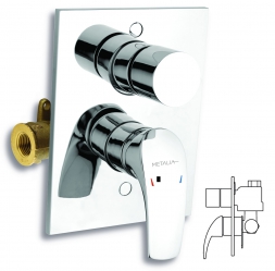 METALIA 57 2-functions concealed shower mixer. chrome