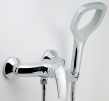 Wall mounted shower mixer with accesorries ECO+chrome #1