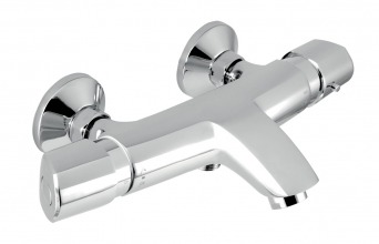 METALIA 57 wall-mounted thermostatic bath mixer. chrome