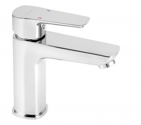 Wash basin mixer without pop-up waste