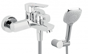 Wall-mounted bath mixer ECO, 150 mm, chrome