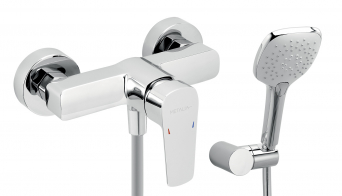 Wall-mounted shower mixer ECO, 150 mm, chrome