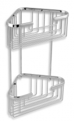 TWO-TIER CORNER RACK SMALL DEEP WIRE PROGRAMME CHROME