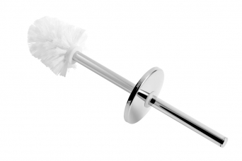 TOILET BRUSH COMPLETE WITH LID PLASTIC - CHROME