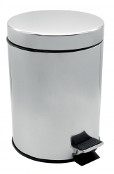 WASTE BIN ROUNDED 5 L CHROME