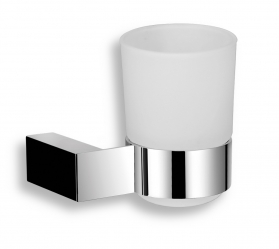 TOOTHBRUSH HOLDER GLASS TITANIA KATE CHROME