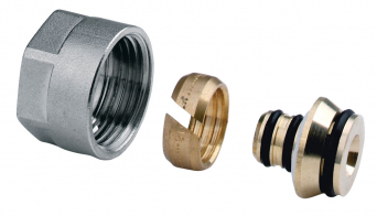 Compression fitting for 16x2 mm multilayer pipes, 3/4