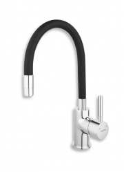 Sink mixer-elastic spout, chrome-black