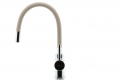 Sink mixer with elastic spout, chrome-beige #2