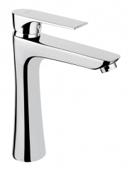 ALGEO SQUARE standing countertop washbasin mixer, chrome