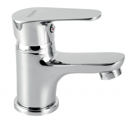 Wash basin mixer without pop-up waste