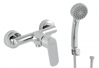 Shower mixer with accessories