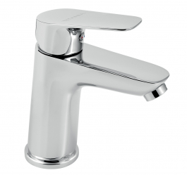 Wash basin mixer without pop-up waste