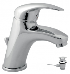 WASH BASIN MIXER WITH POP-UP WASTETITANIA LUX CHROME