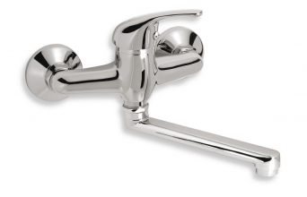 TITANIA IRIS wall-mounted washbasin mixer, swivel spout, chrome