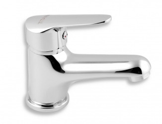 WASH BASIN MIXER WITHOUT POP-UP WASTE TITANIA IRIS NEW CHR