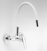 Sink mixer with elastic spout 150 mm, chrome-white #1