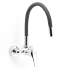 Sink mixer with elastic spout 100 mm, chrome-black #1