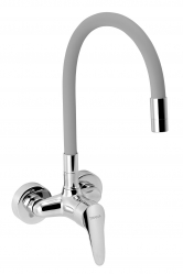 Sink mixer with elastic spout 100 mm, chrome-lightchrom