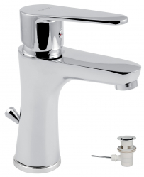 WASH BASIN MIXER WITH PUP-UP WASTE TITANIA FRESH CHROM