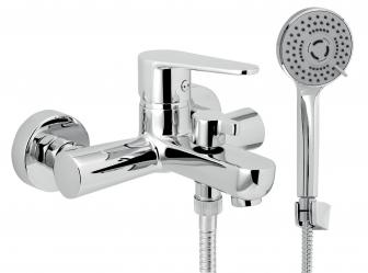 Wall-mounted bath mixer ECO, 150 mm, chrome