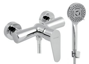 Wall-mounted shower mixer ECO, 150 mm, chrome