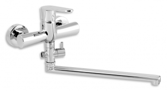 TITANIA FRESH wall-mounted bathtub mixer, swivel spout 350 mm, without shower set, chrome