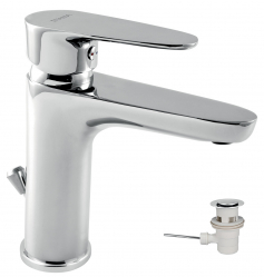 WASH BASIN MIXER WITH PUP-UP WASTE TITANIA SMART CHROME