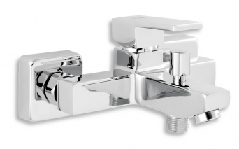 TITANIA CUBE wall-mounted bath mixer, chrome