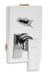 Built-in bath and shower mixer with diverter Titania Cube