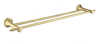 ANTICA double towel rail 600 mm, old bronze