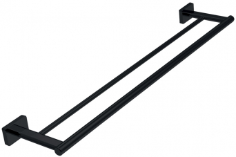 GRETA towel rail double 600 mm, black matt