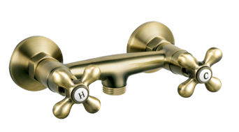 Wall-mounted shower mixer 150 mm, Bronze