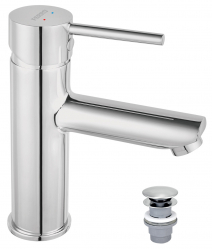 FIESTA standing washbasin mixer, click-clack drain chrome