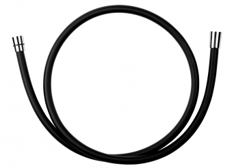 Plastic anti-twist shower hoses, black