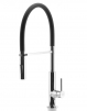 LIBRETTO sink mixer, flexible pull-out black spout, chrome #1