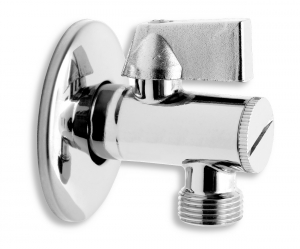 Angle valve with filter, cover and aluminium lever